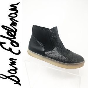 Sam Edelman Margot Women Black Glitter Chelsea Boo